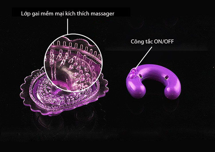 Máy mát xa núm vú mini màu tím Yêu thích từng chi tiết